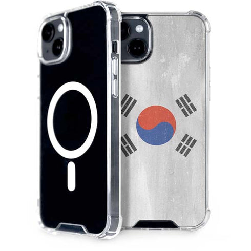 South Korean Flag Distressed iPhone 15 Plus MagSafe Case